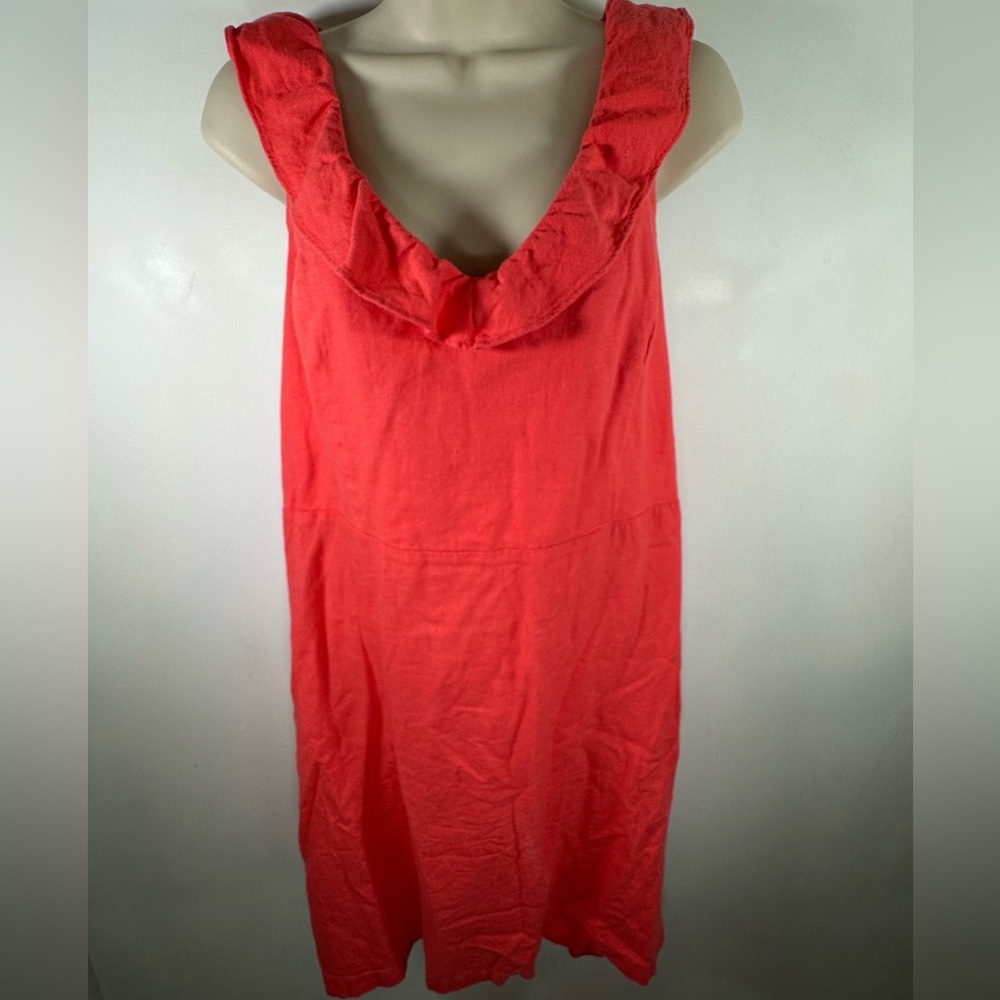 Old Navy coral colored linen dress size large